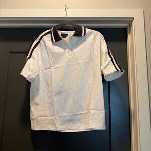 Black and white collard shirt